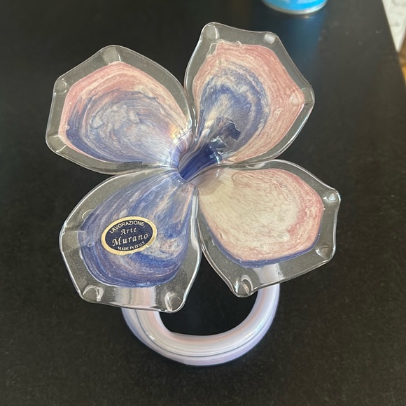 Murano Glass Flower Made in Italy - Picture 2 of 4